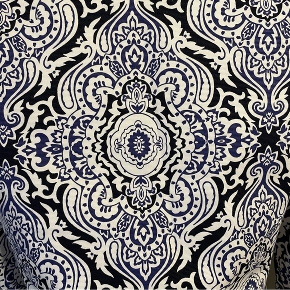 Jones New York Signature Stretch Blue White Black Patterned Blazer Size 4 - Picture 7 of 9